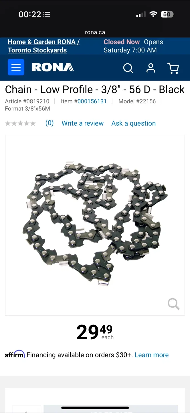 *New* $34 Laser Saw Chain 18S x 56 image indicator(2)