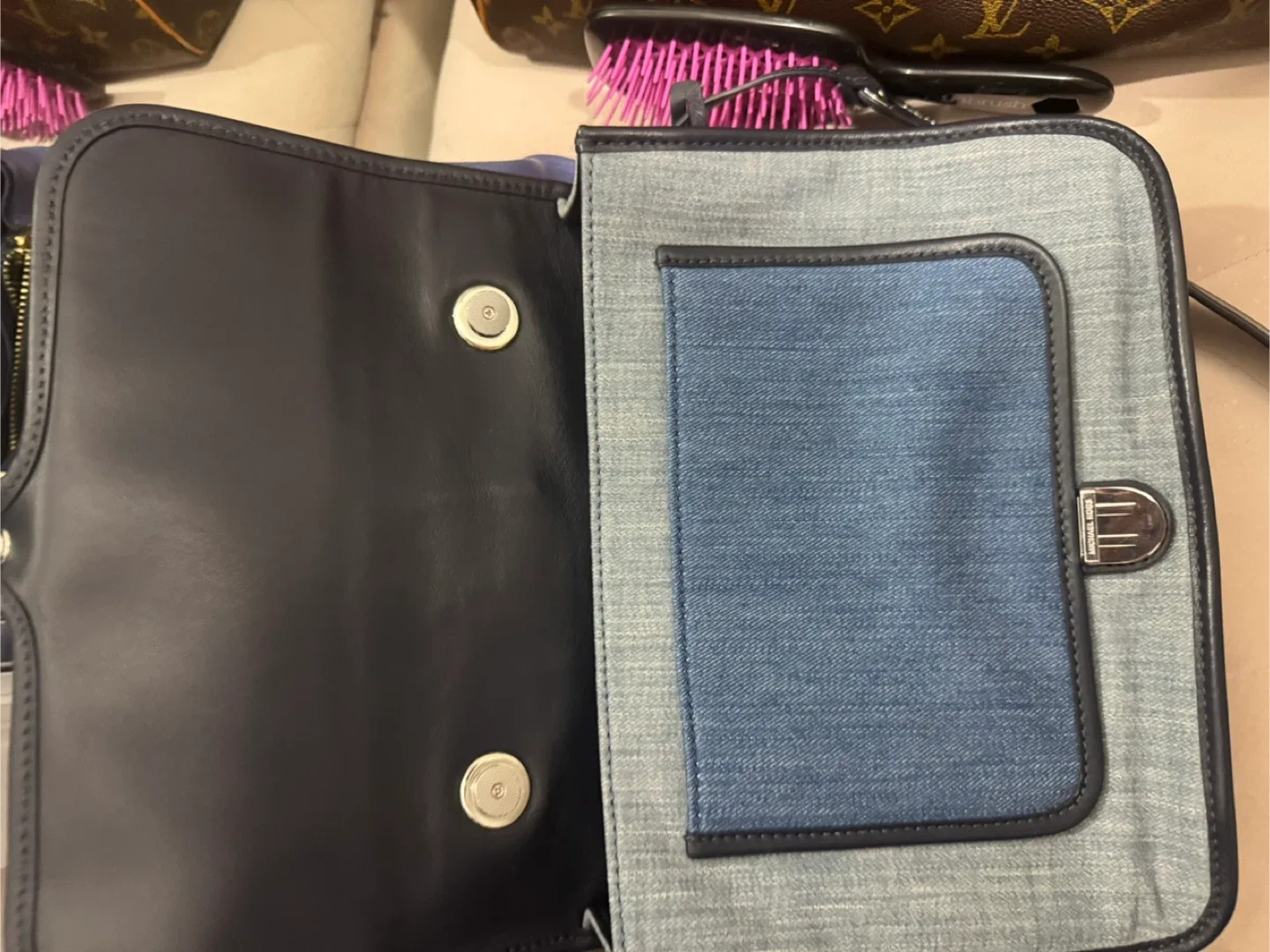 Michael Michael Kors New Denim Satchel image indicator(4)