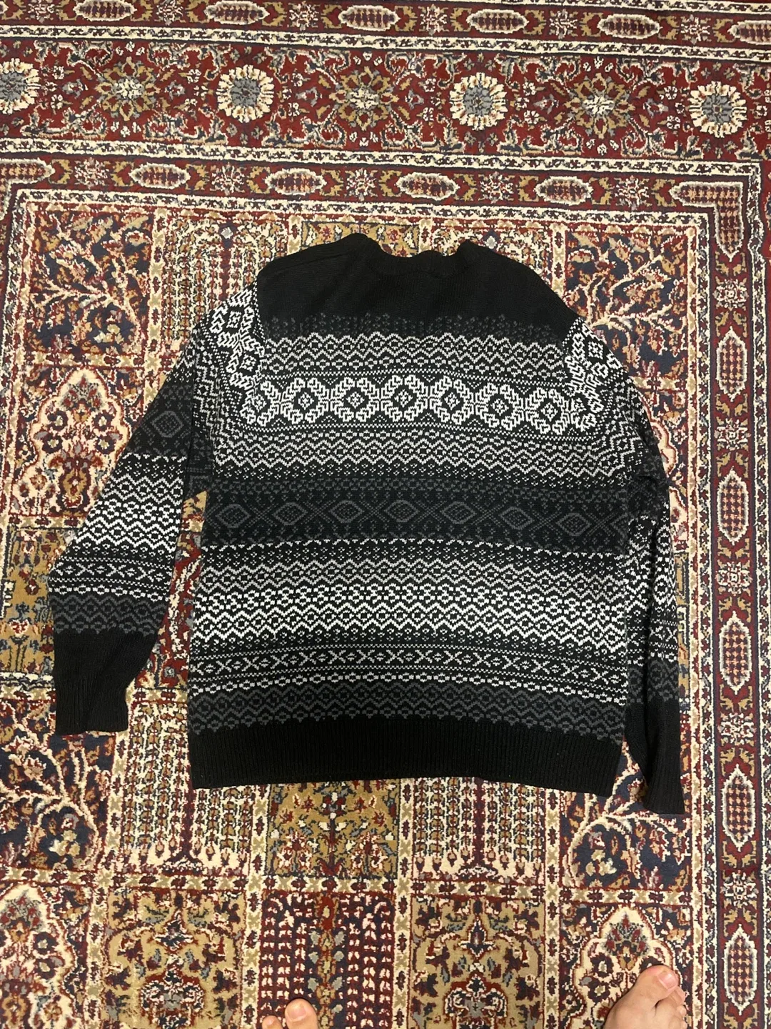 Patterned Black Sweater - XXL image indicator(2)