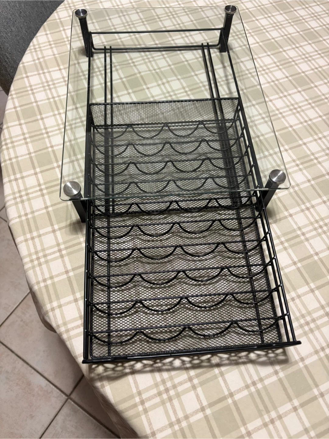 Black Metal & Glass Coffee Table - photo 2