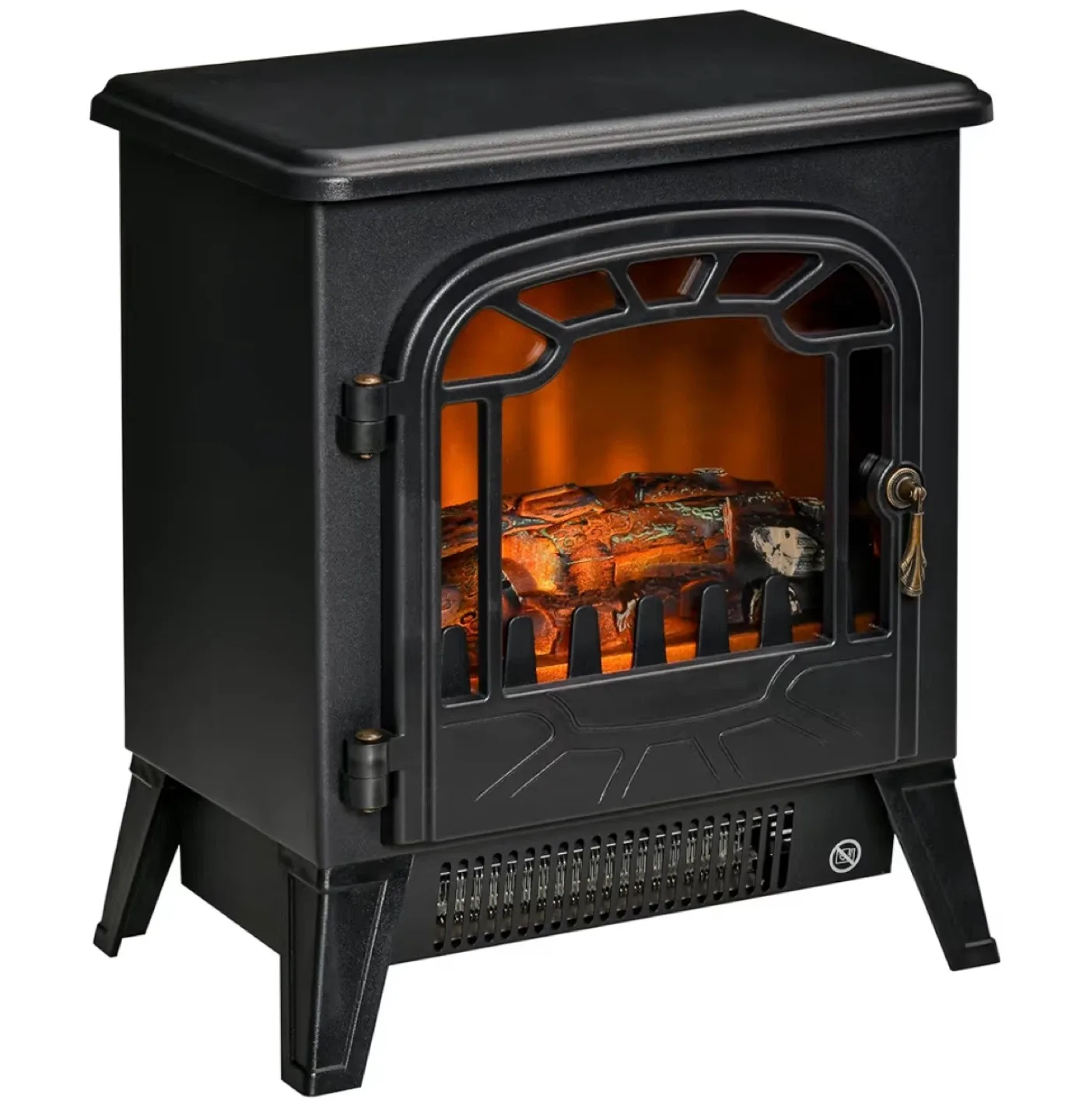 Electric Fireplace Heater - Black