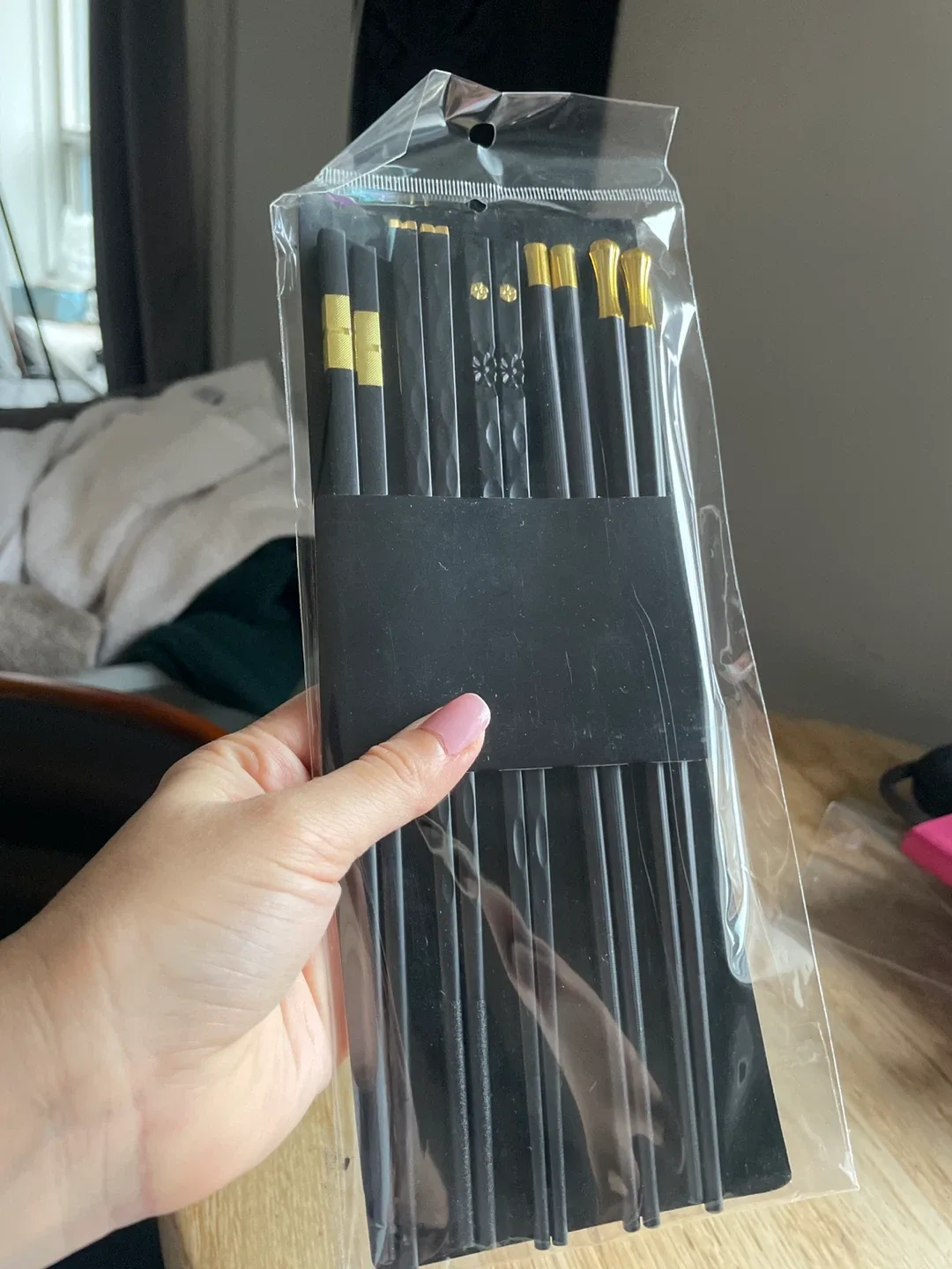 New Black gold Chopsticks Set image indicator(2)