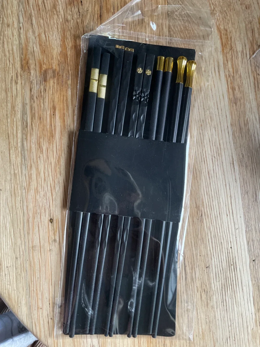 New Black gold Chopsticks Set