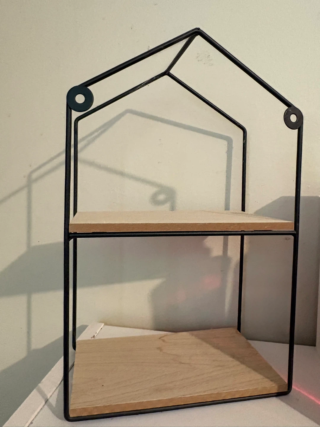 Black Metal & Wood Shelf - photo 2