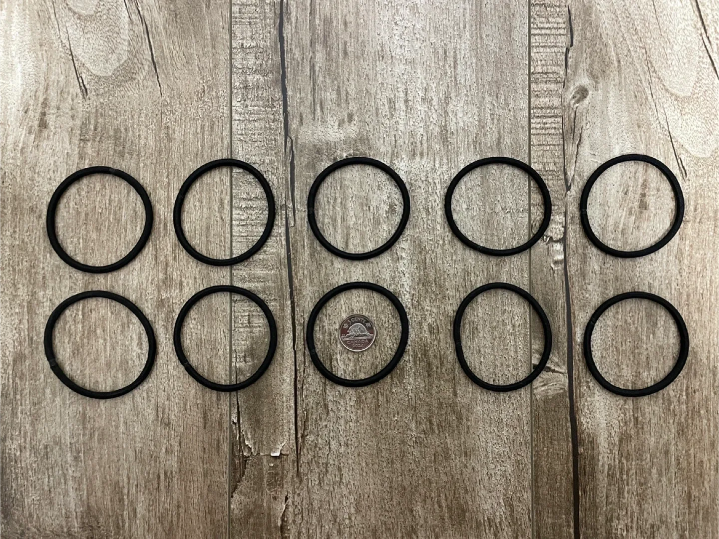 BRAND NEW 🥕 10 Black Hair Ties thumbnail