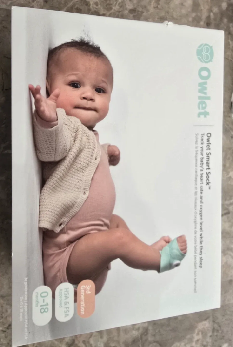 Owlet Smart Sock Baby Monitor + extra sock