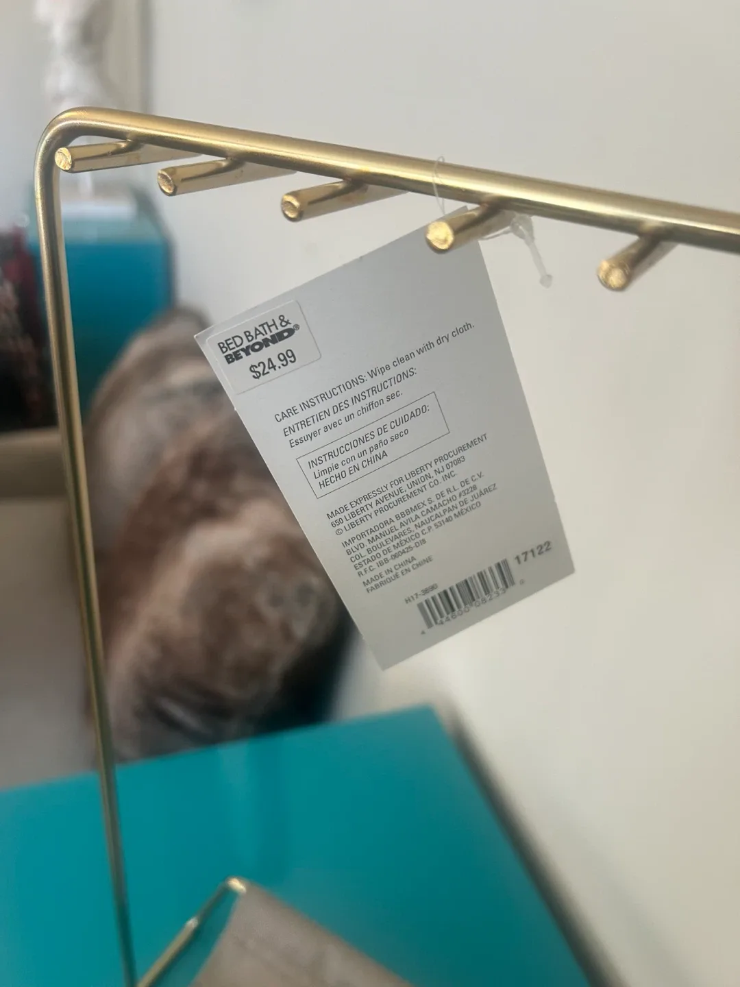 ✨NEW Jewelry Stand – Gold Frame with Fabric Tray image indicator(2)