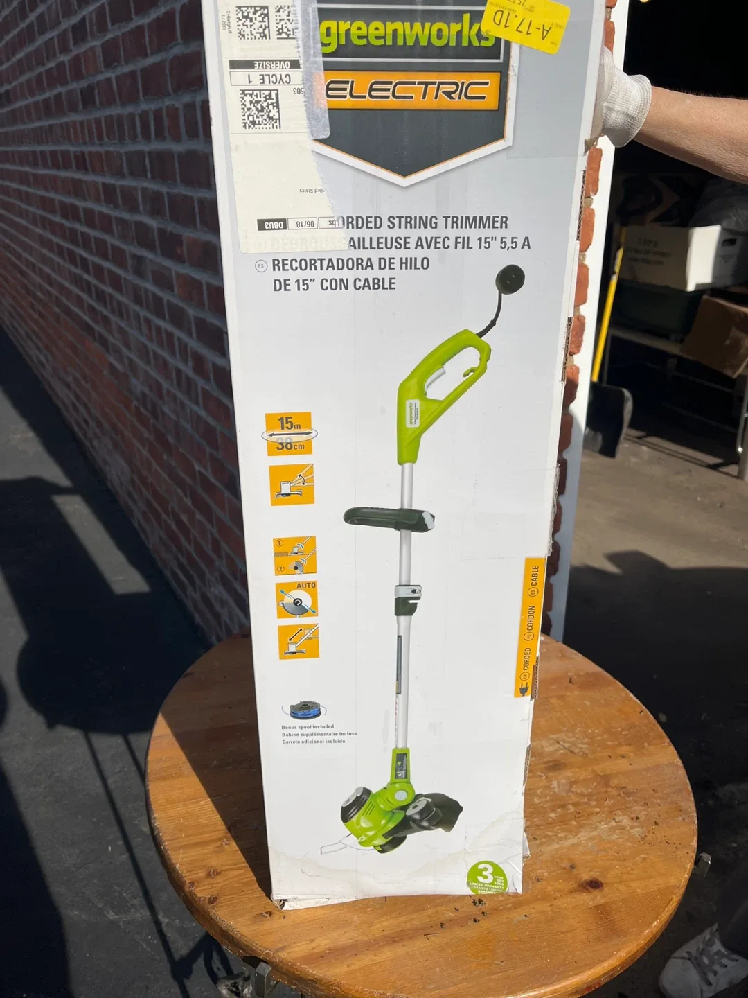 Greenworks 15" Corded String Trimmer - New in Box!