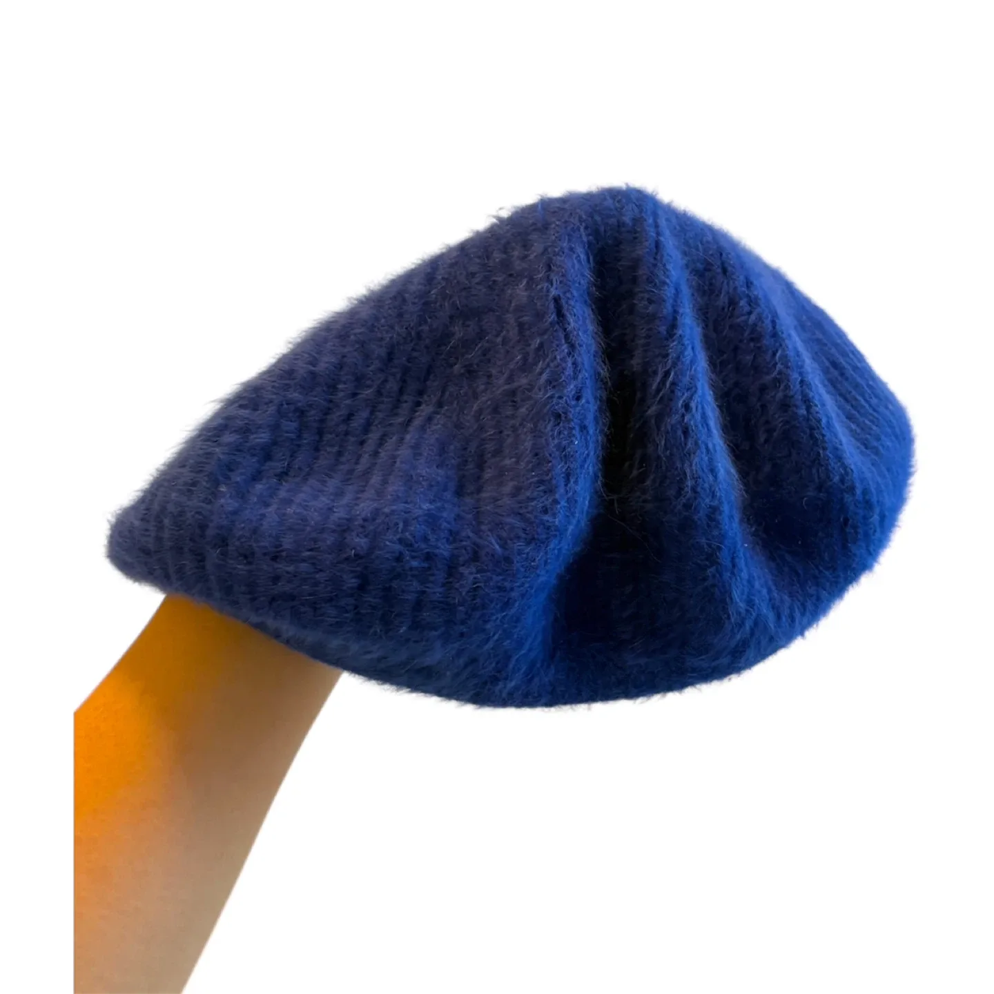 Parkhurst Blue Angora Rabbit Lambswool Blend Beret Hat thumbnail