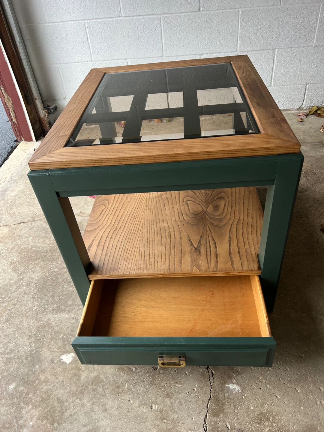 Wood & Glass End Table - photo 2