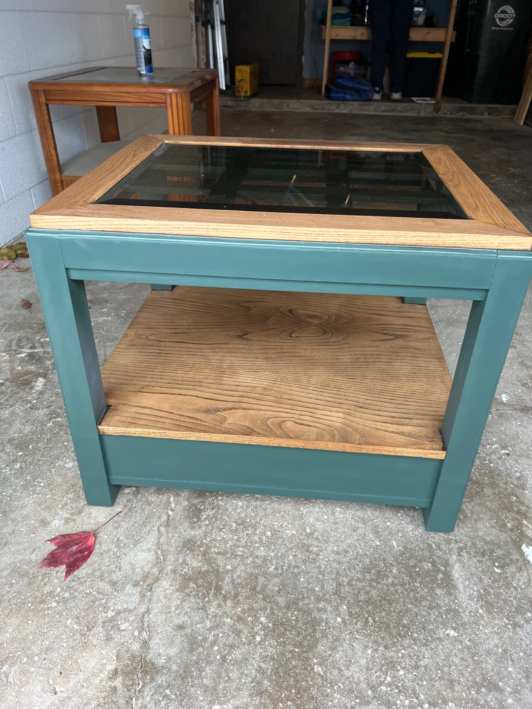 Wood & Glass End Table - photo 3
