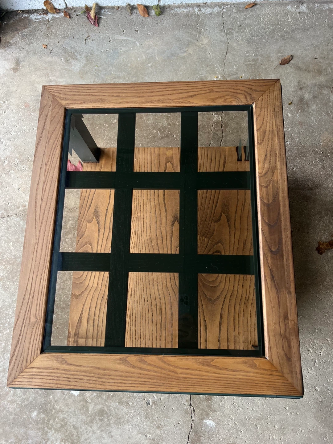 Wood & Glass End Table - photo 5