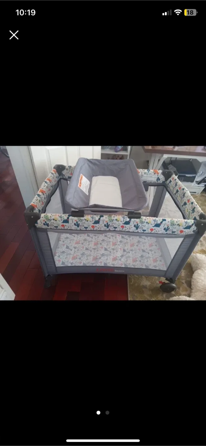 Double stroller like new and baby playard image indicator(2)