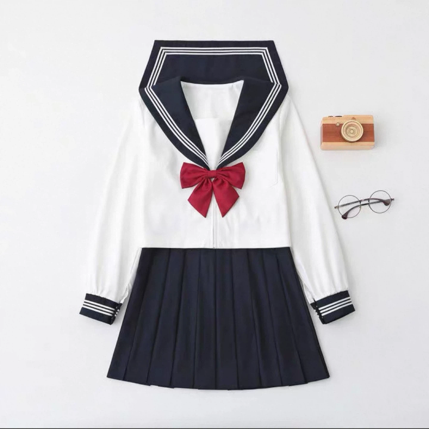 Japanese Sailor Style School Uniform (long-sleeved)