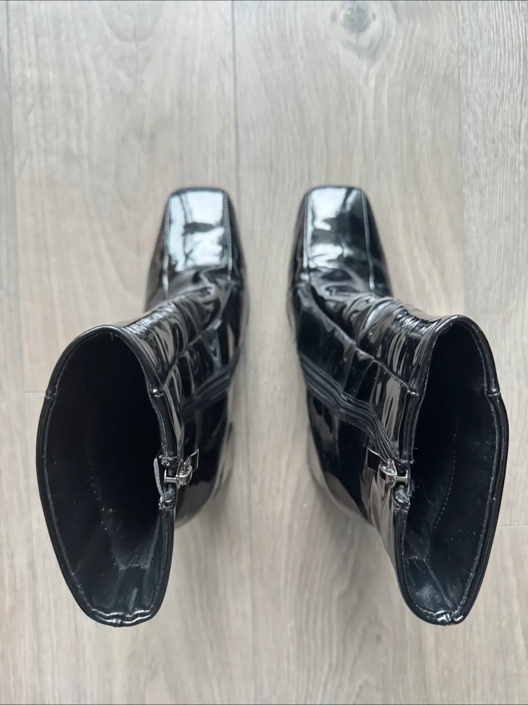 Koi Footwear Black Patent Leather Ankle Boots image indicator(4)