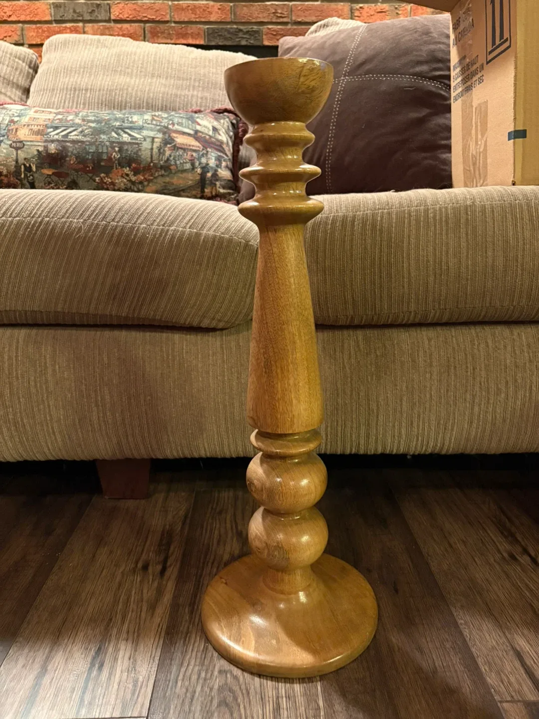 Wooden Candlestick Holder