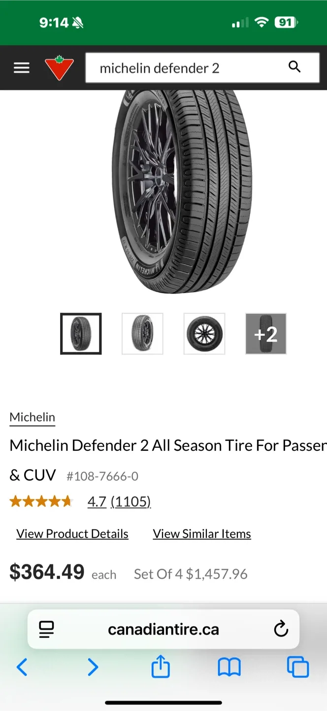 Michelin Defender 2 Tire 235/55R18 image indicator(8)