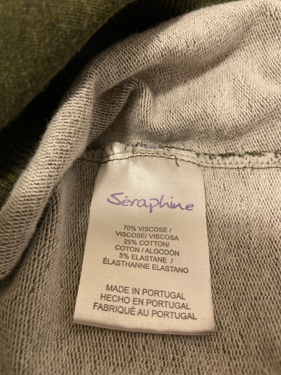 Séraphine Olive Green Maternity Wrap Top - Size S - photo 3