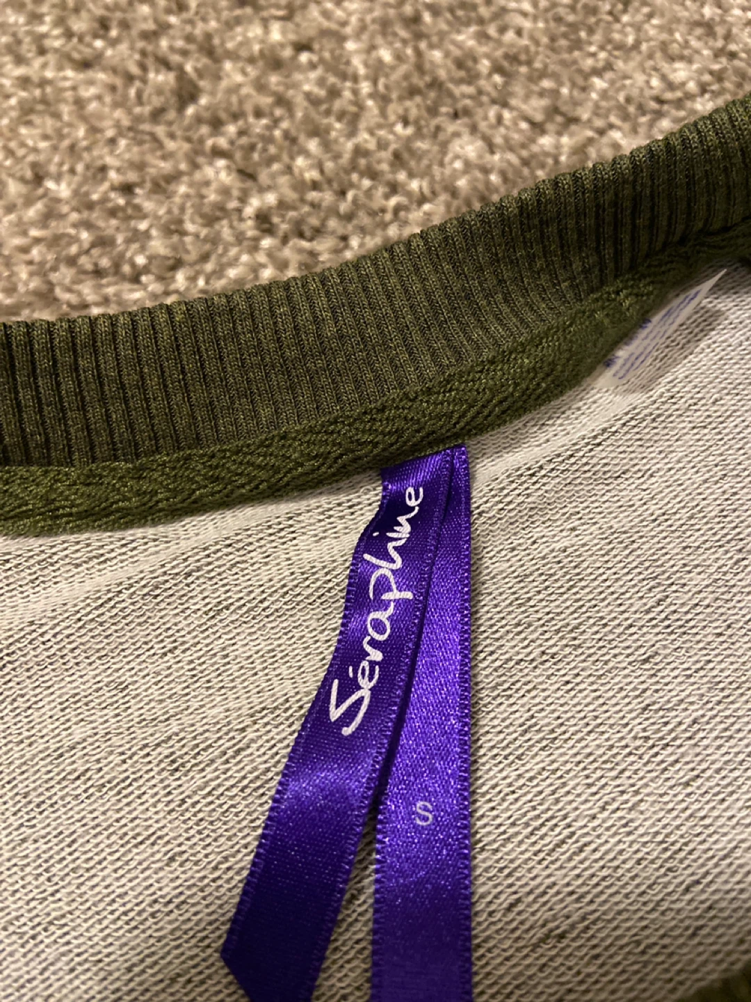 Séraphine Olive Green Maternity Wrap Top - Size S - photo 2