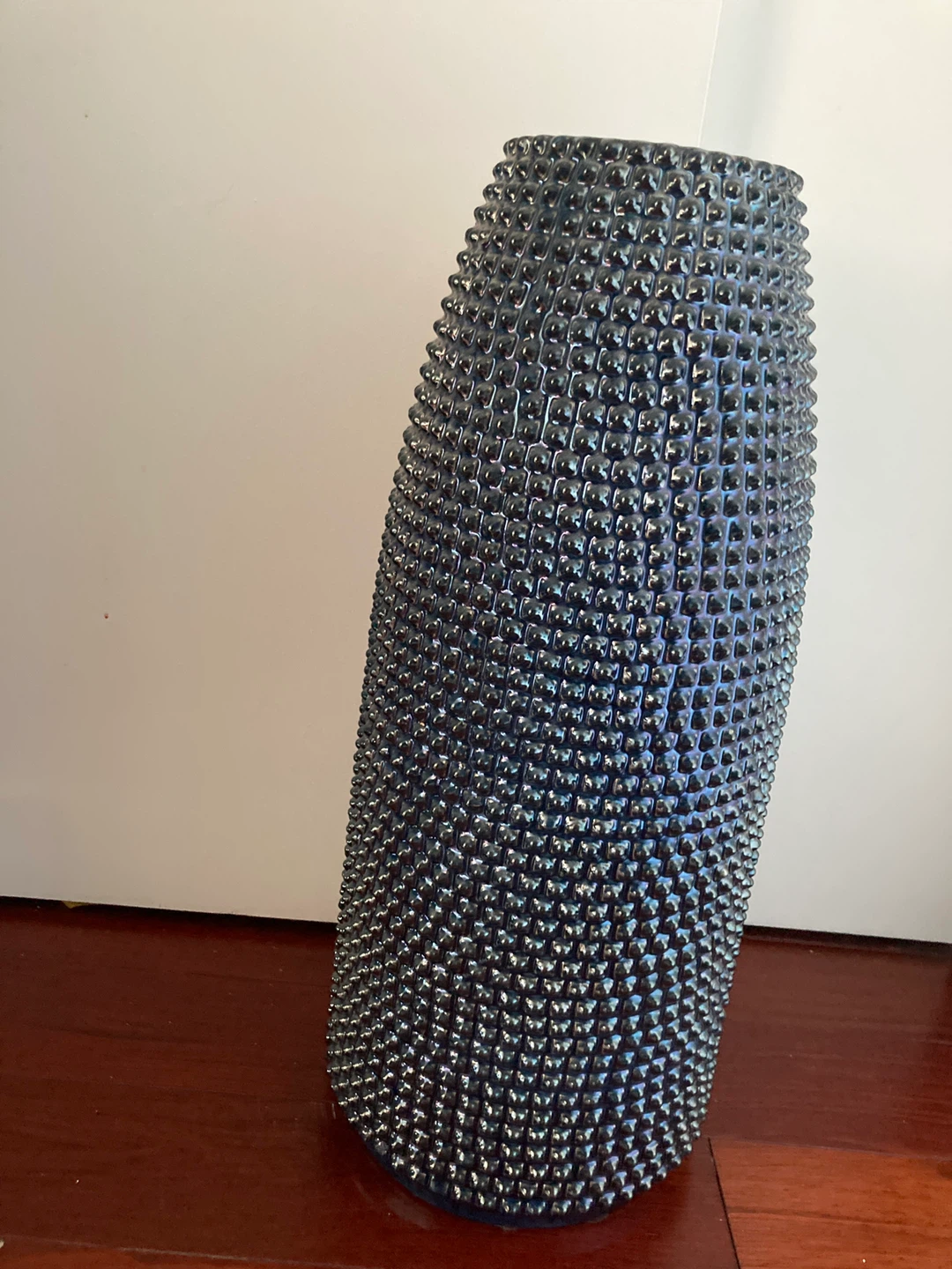 Textured iridescent Ceramic Vase 2 ft 1 in tall