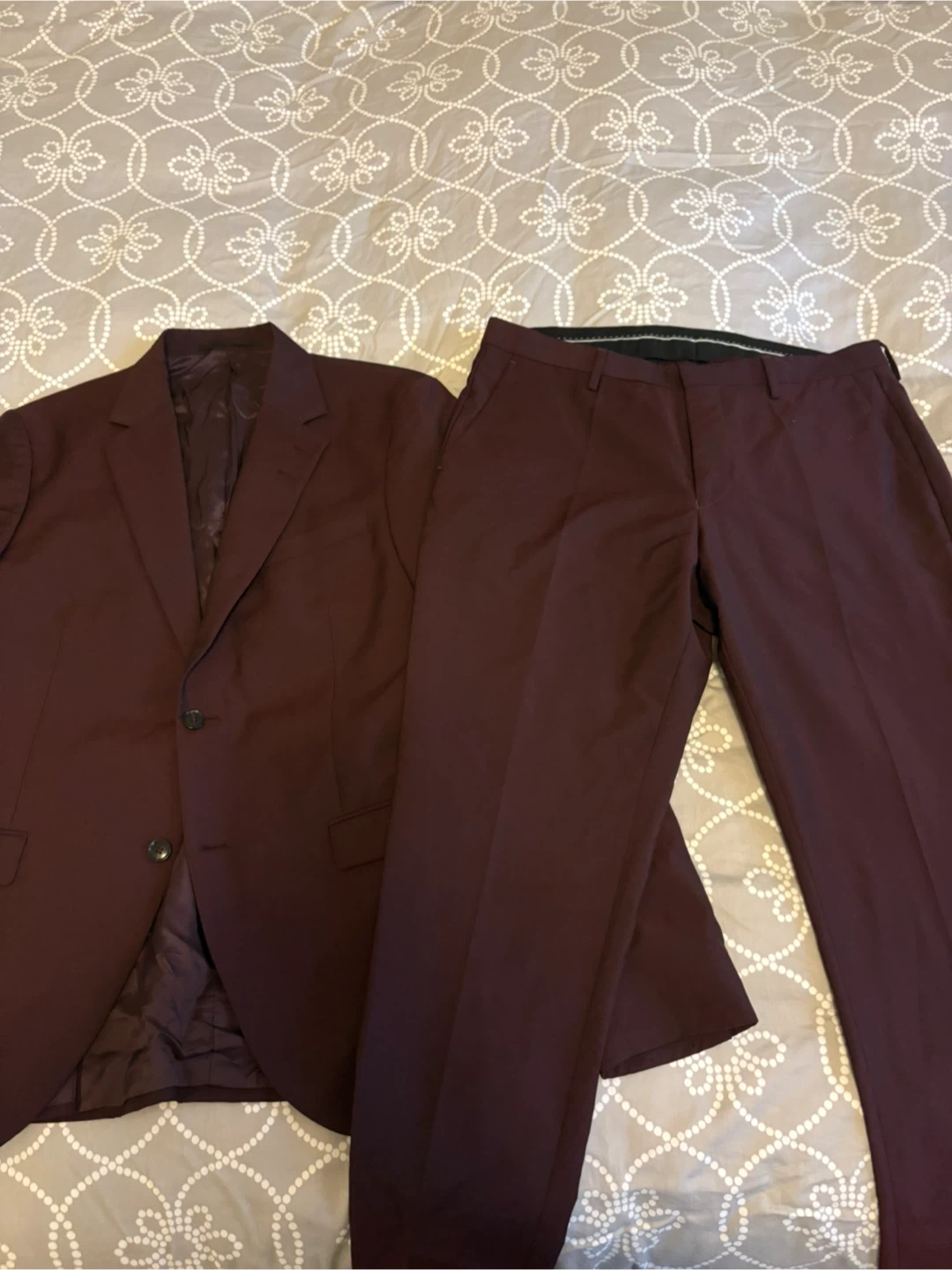 Tiger of Sweden Suit, Size 40, Burgundy - photo 4