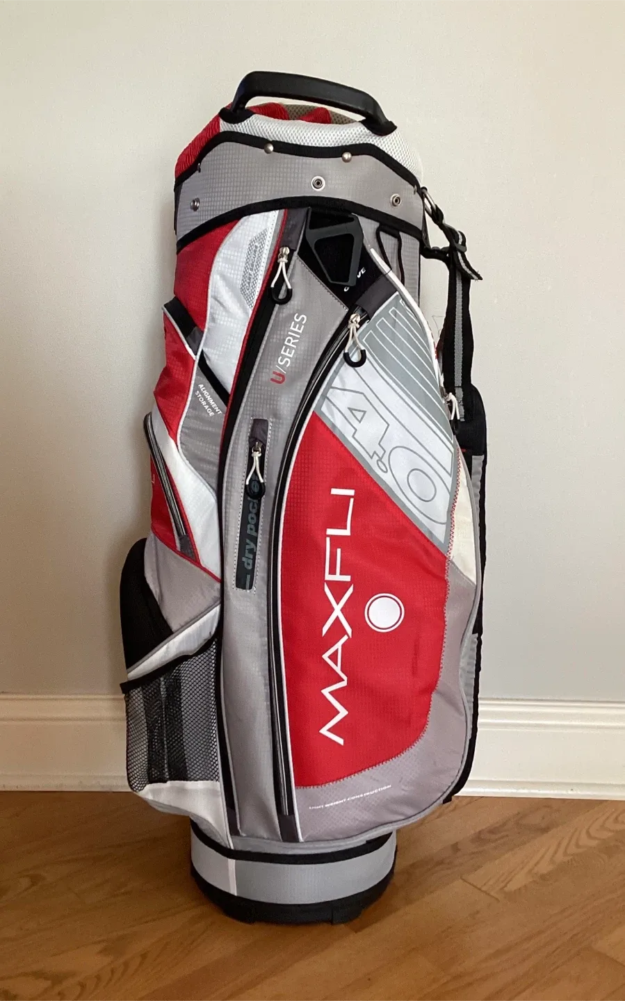 Maxfli U Series Golf Cart Bag - Red/Gray image indicator(2)