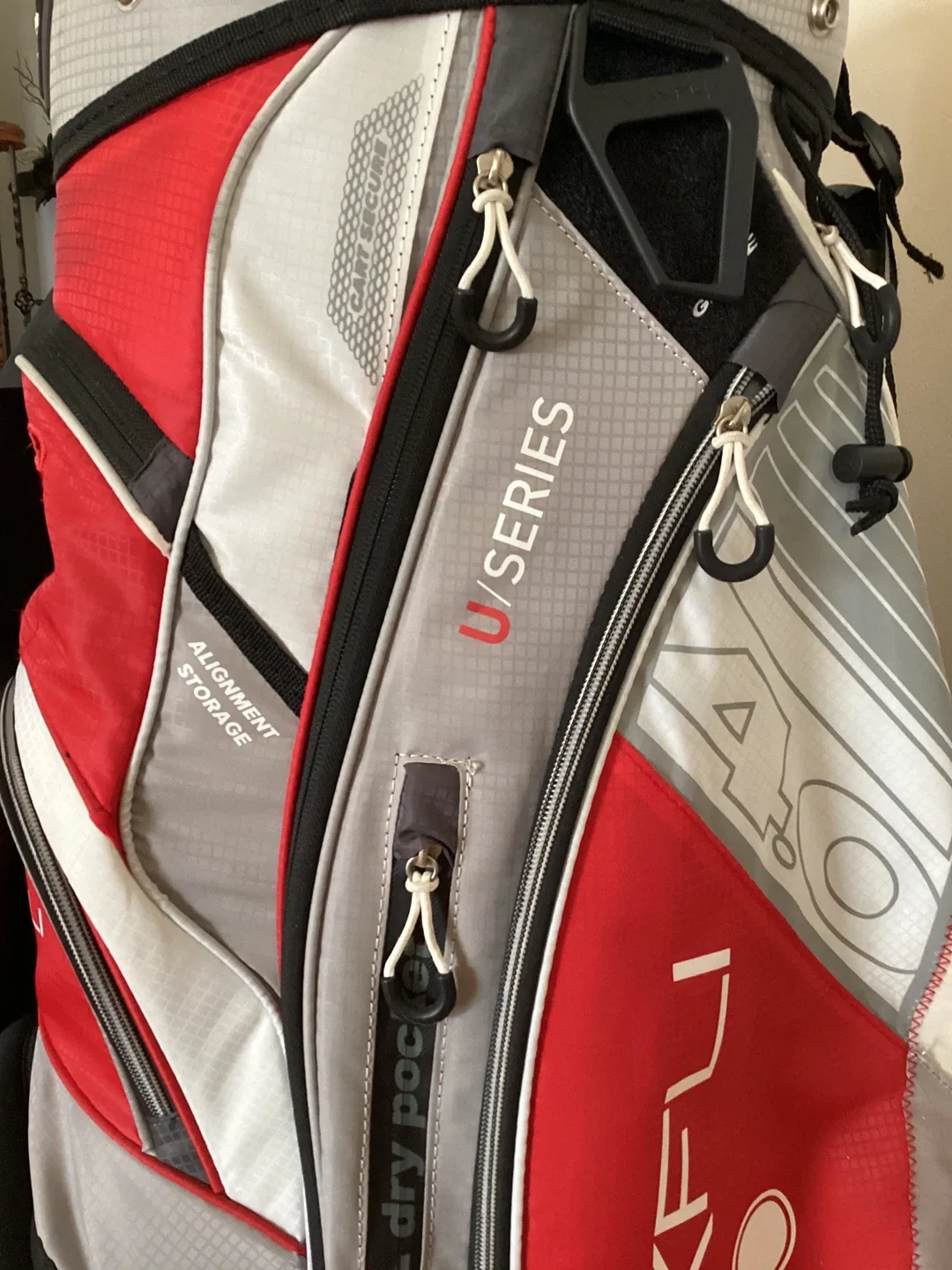 Maxfli U Series Golf Cart Bag - Red/Gray image indicator(8)