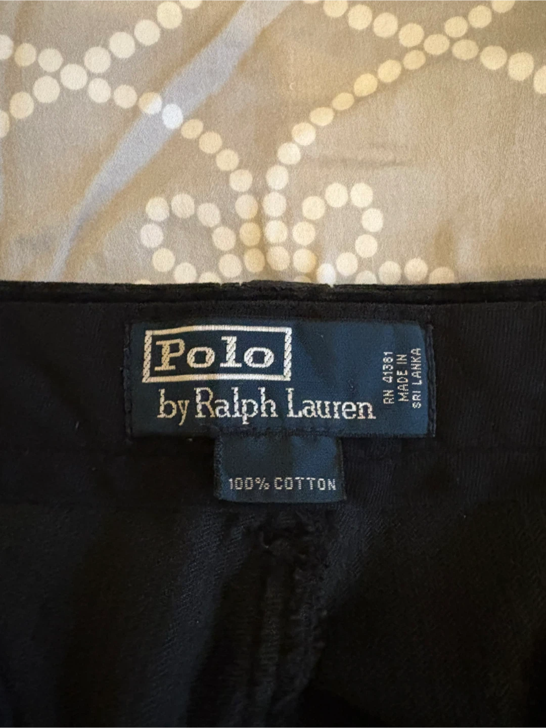 Polo by Ralph Lauren Black Corduroy Pants