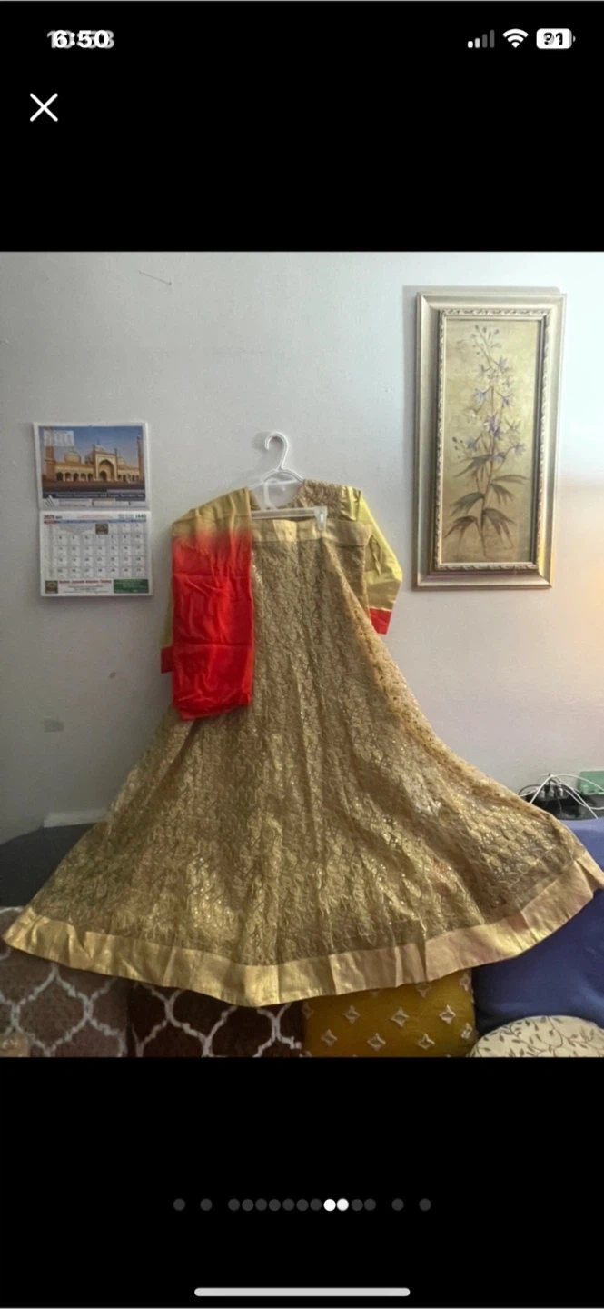 Eid  special  Red & Gold Lehenga Choli Set