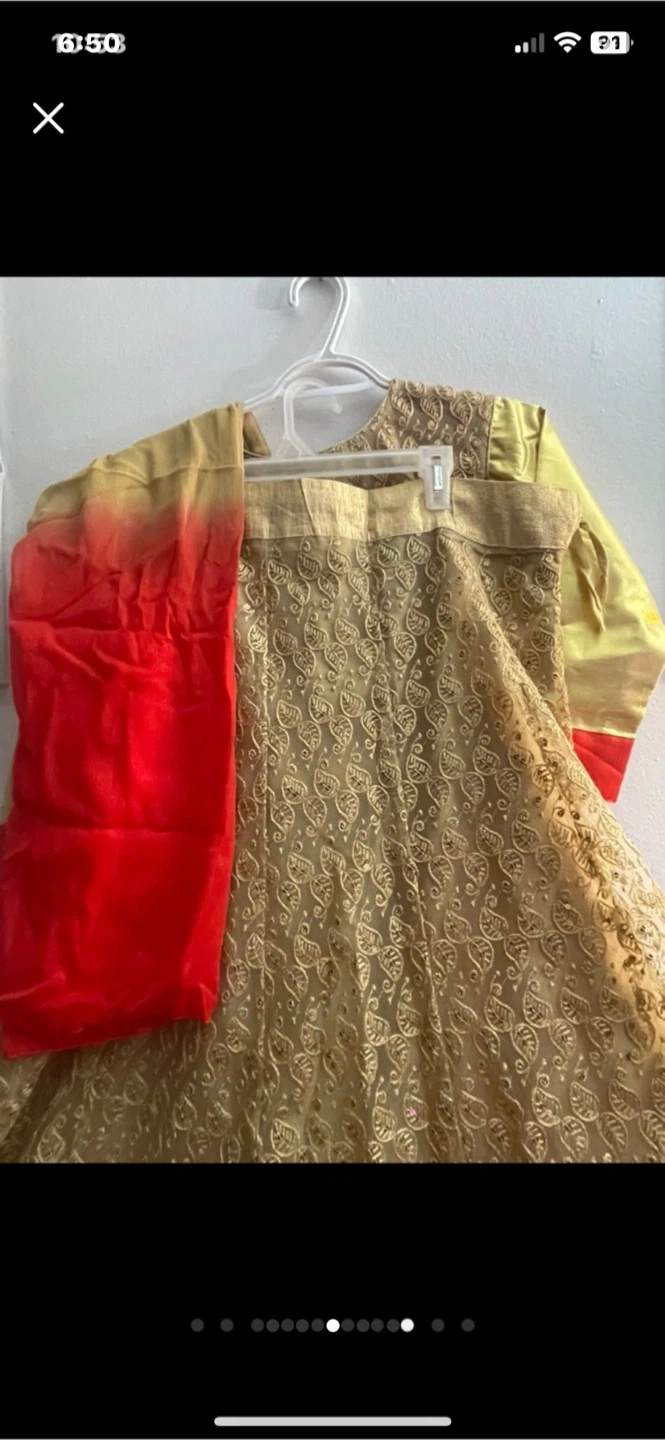 Eid  special  Red & Gold Lehenga Choli Set - photo 3