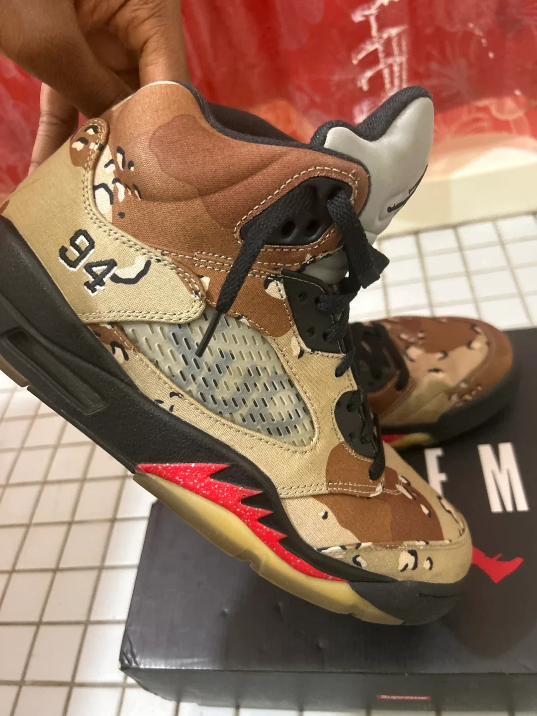 Air Jordan 5 Retro Supreme Desert Camo