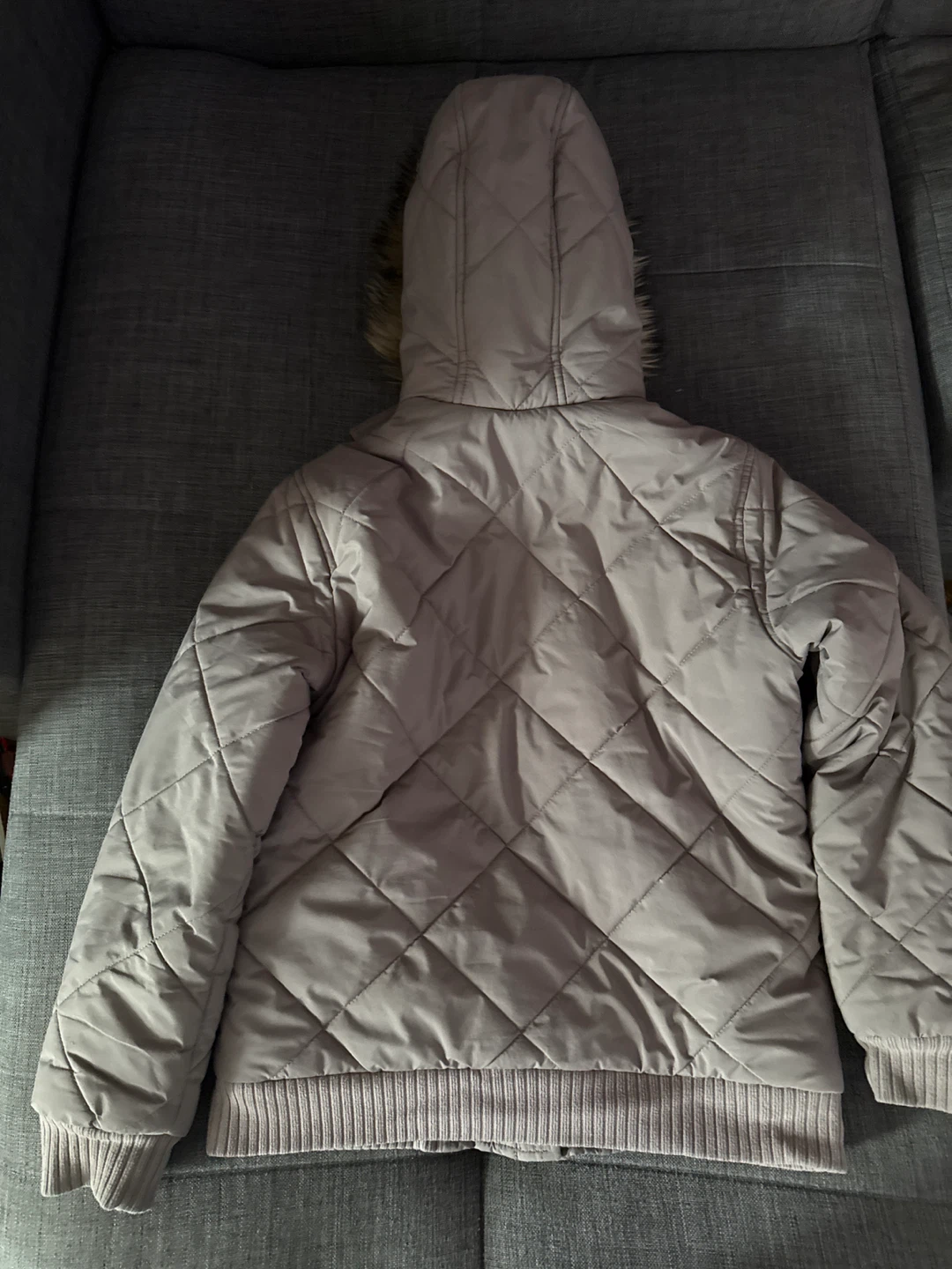 Girl's Abercrombie Puffer Jacket with Faux Fur Hood - photo 2