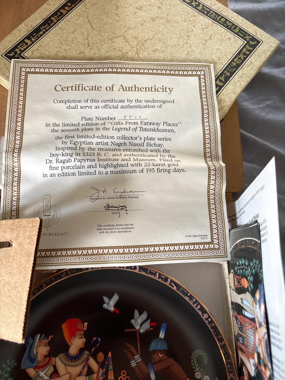 Osiris Porcelain 'Gifts From Faraway Places' Plate image indicator(3)