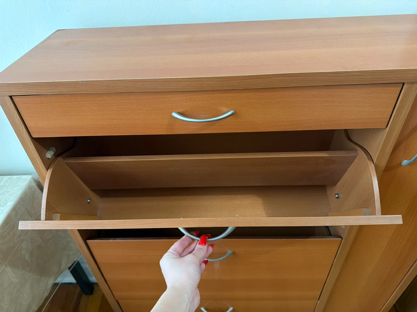 Wooden Dresser with Drawers and Cabinet - photo 3