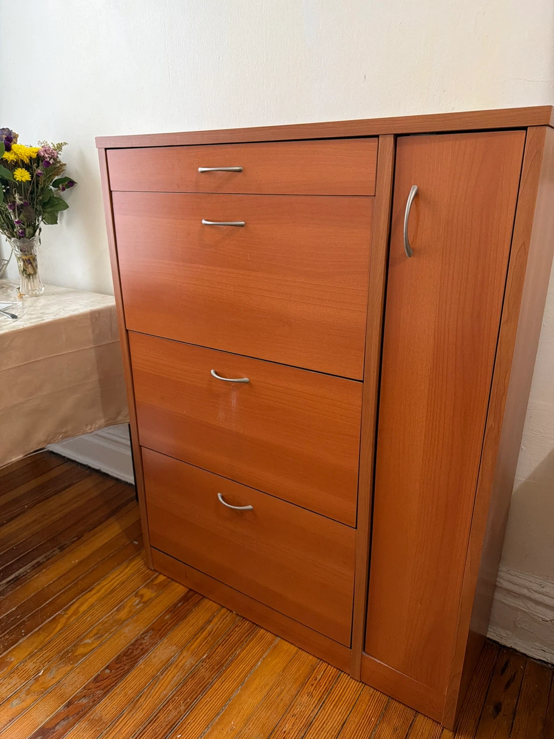Wooden Dresser with Drawers and Cabinet