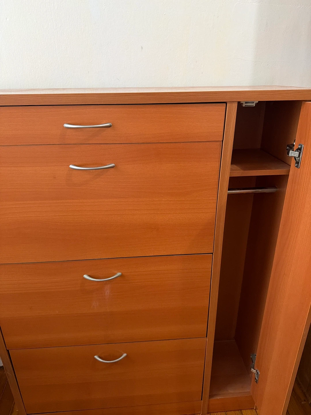 Wooden Dresser with Drawers and Cabinet - photo 4
