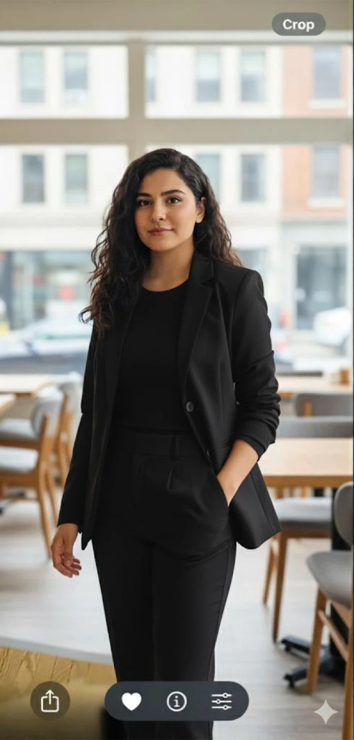 Black Blazer & Pants Suit
