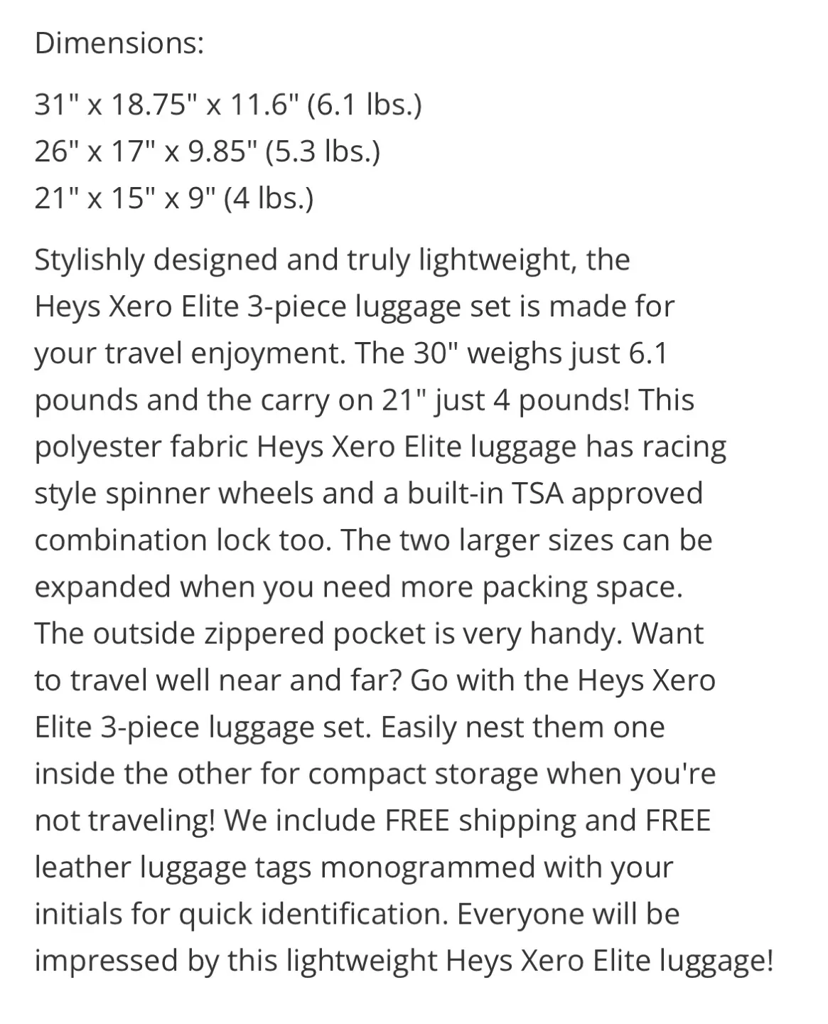 Heys Xero Elite 2.0 3-Piece Luggage Set image indicator(3)