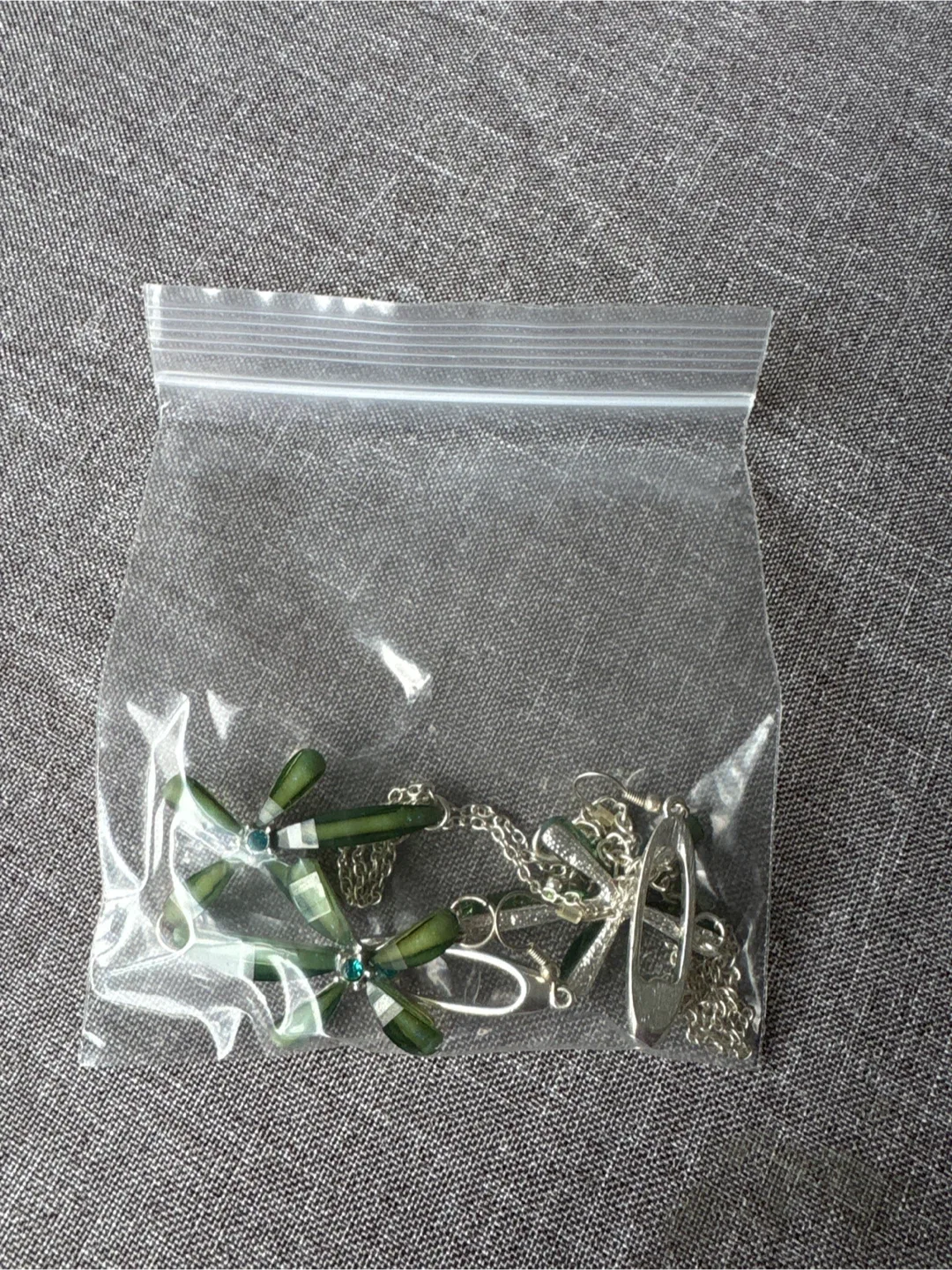 Green Floral Necklace & Earring Set image indicator(2)