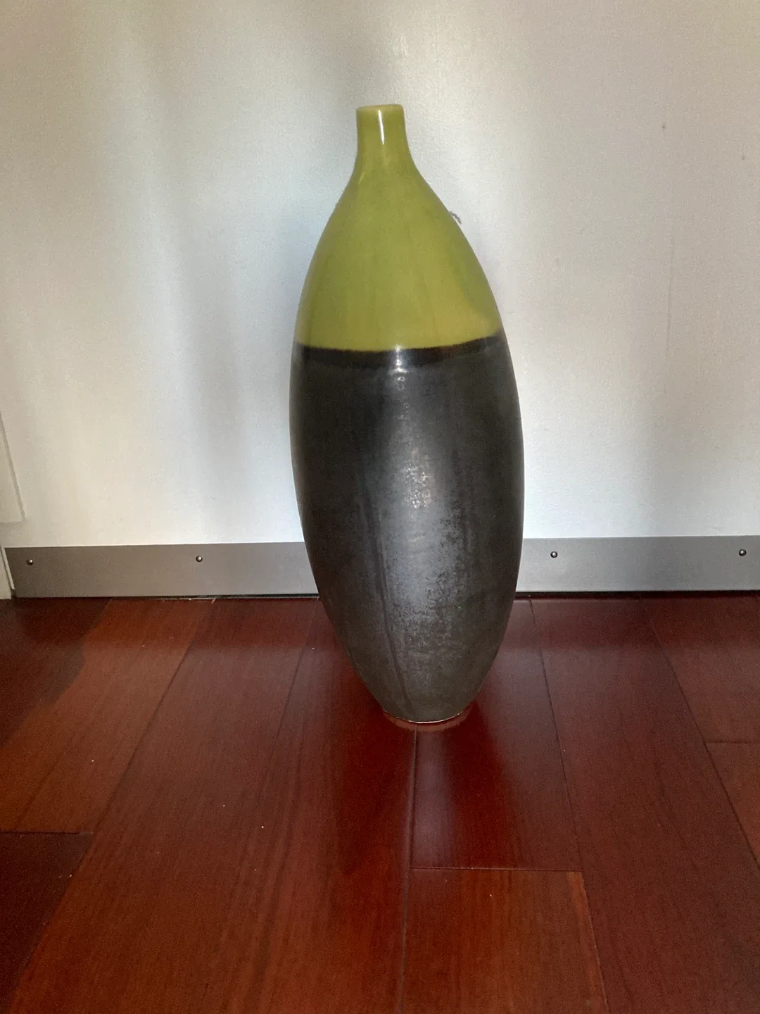 Two-Tone Green and Black Vase