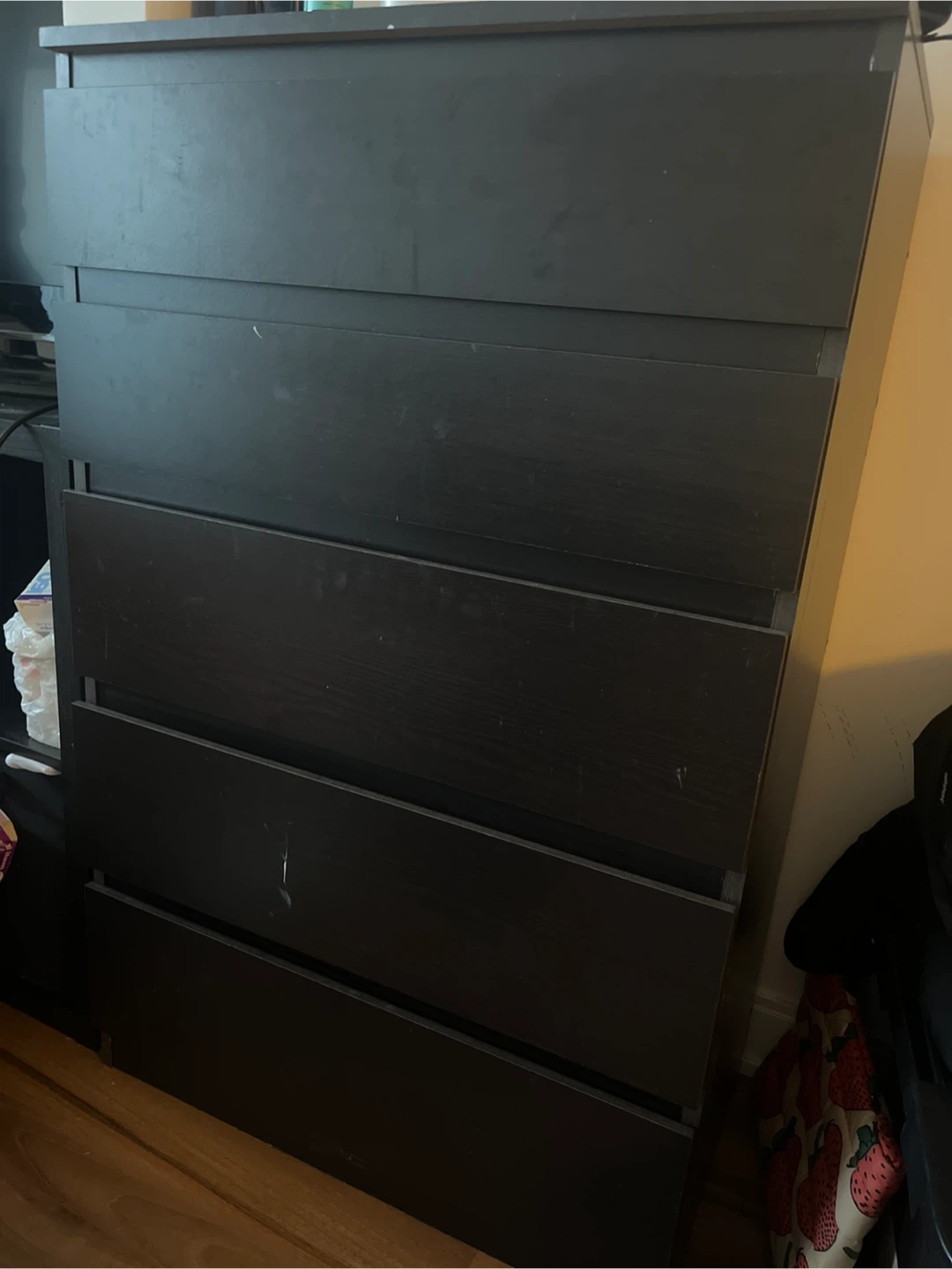 Black 5 Drawer