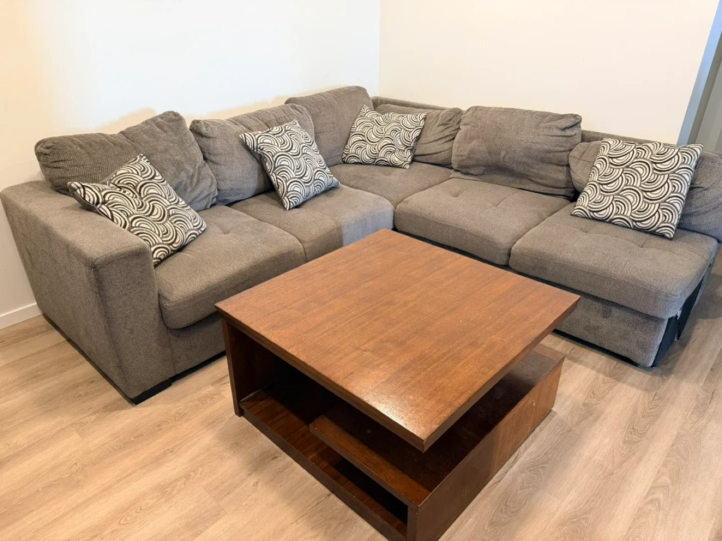 Comfortable Grey Sectional Sofa