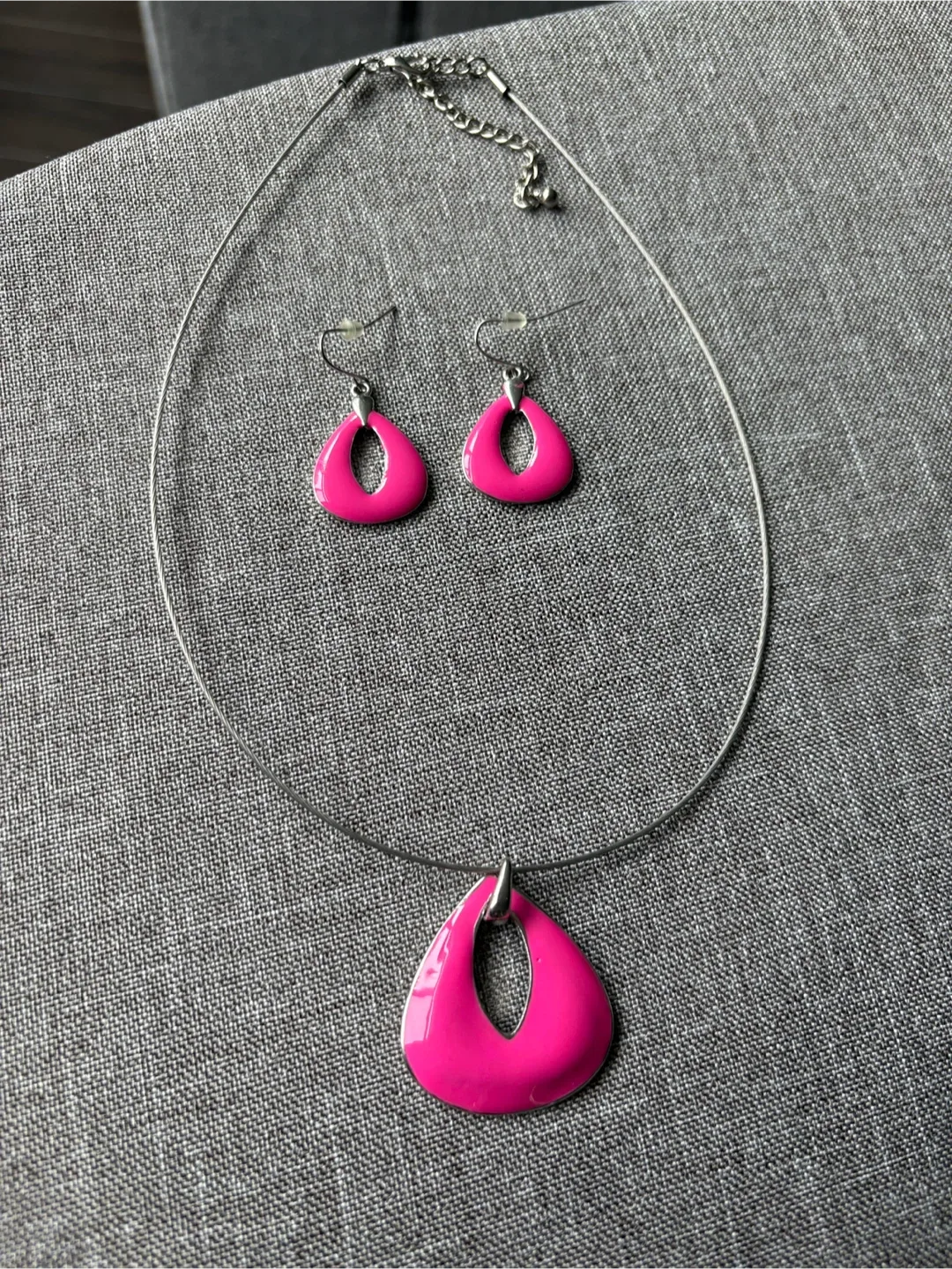 Pink Necklace and Earring Set