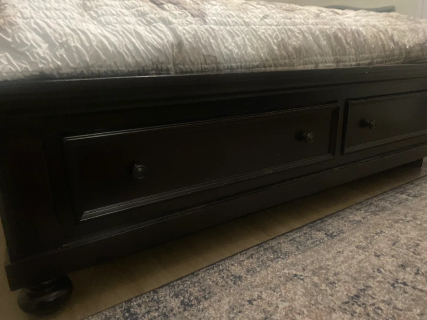 Black Bed Frame with Storage image indicator(4)