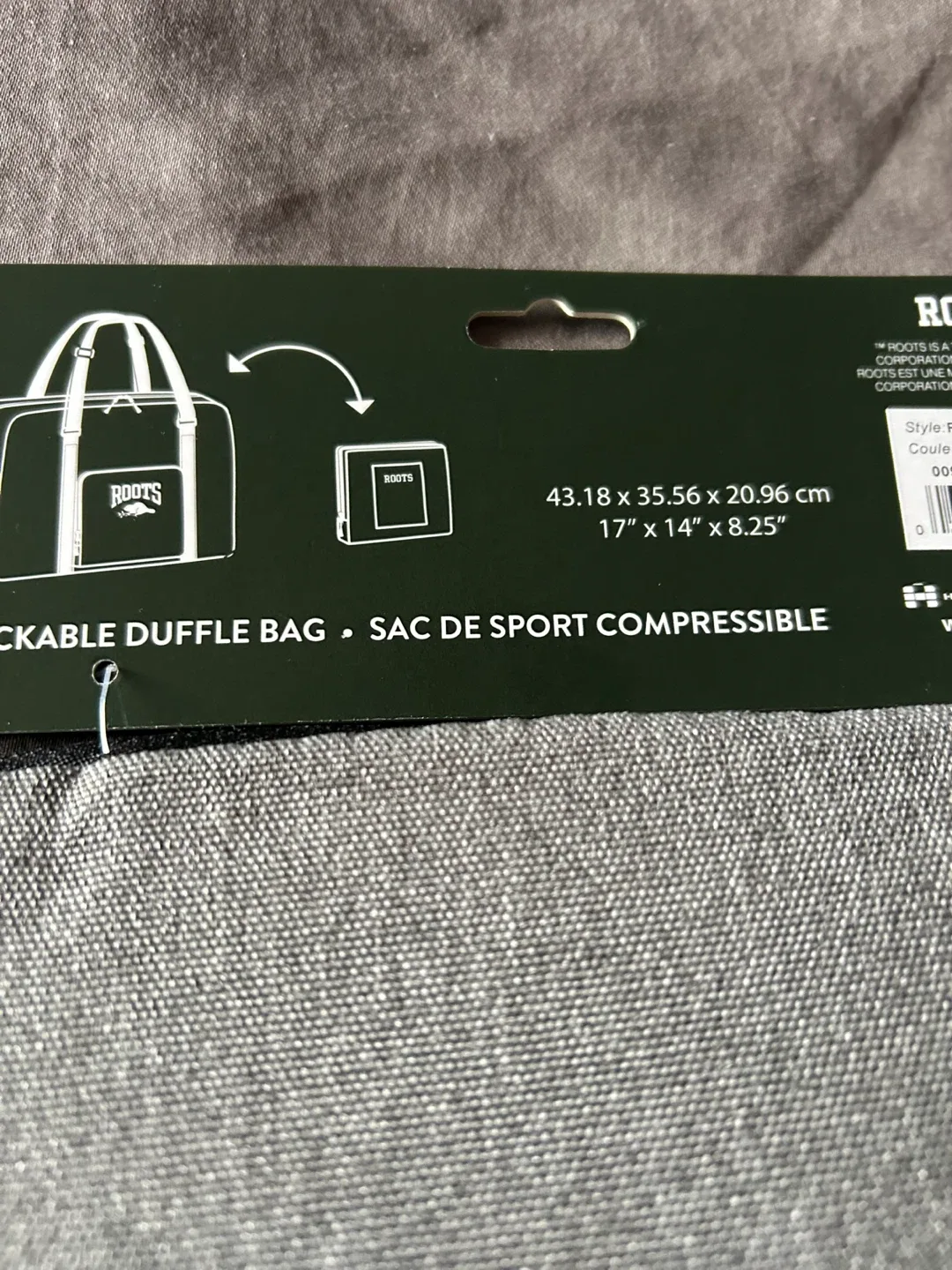 New Roots Packable Duffle Bag - Grey image indicator(3)