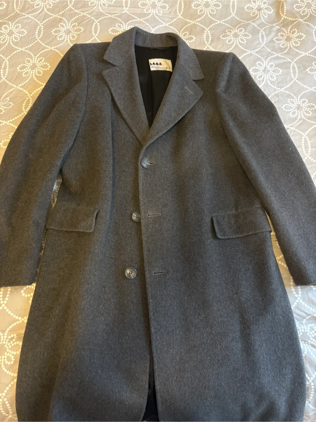 Boulevard Club Wool & Cashmere Overcoat - Size 40