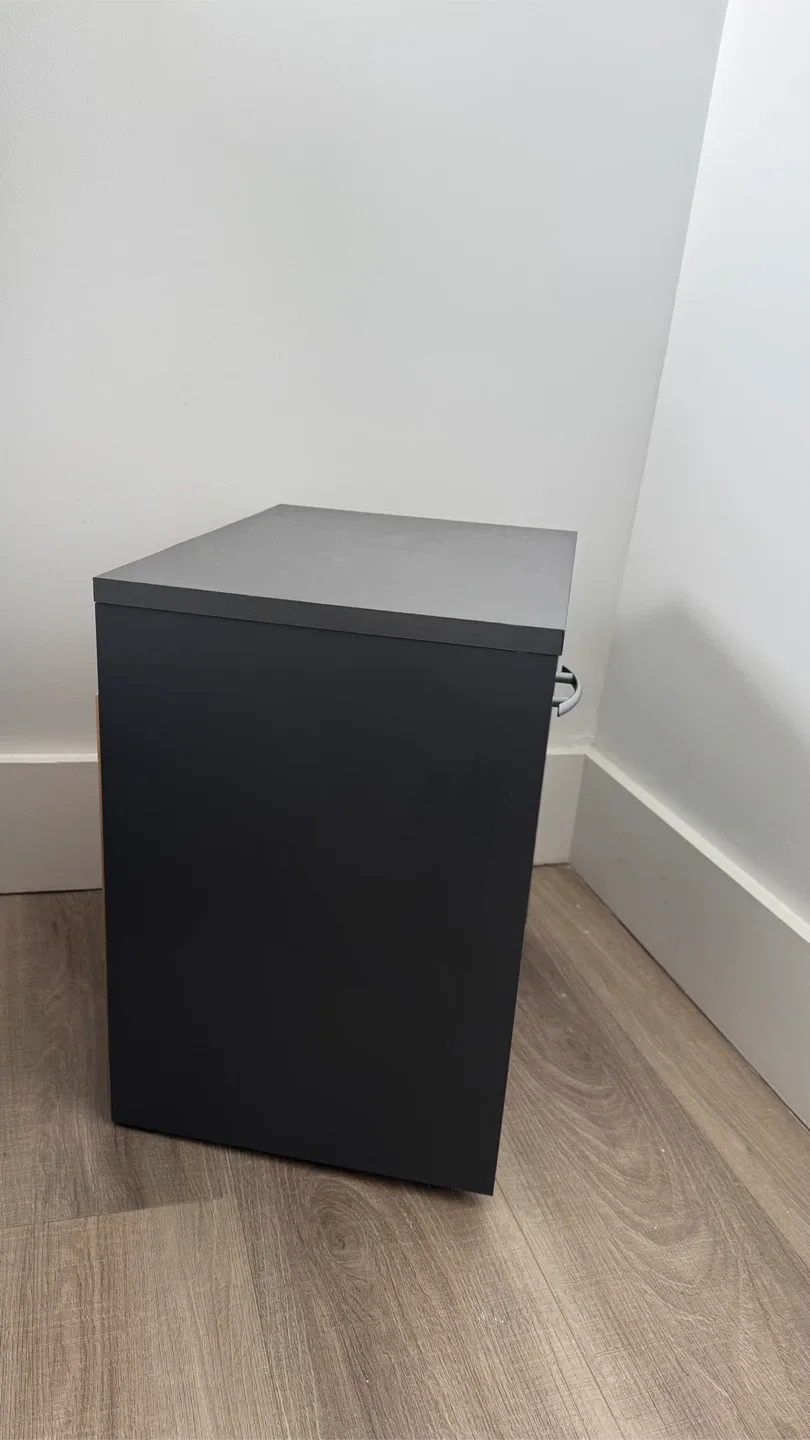 Black Nightstand with Drawer image indicator(2)