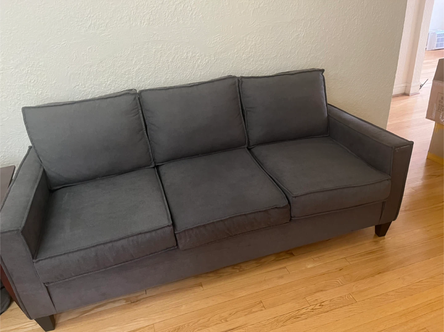 Grey 3-Seat Sofa bed - photo 2