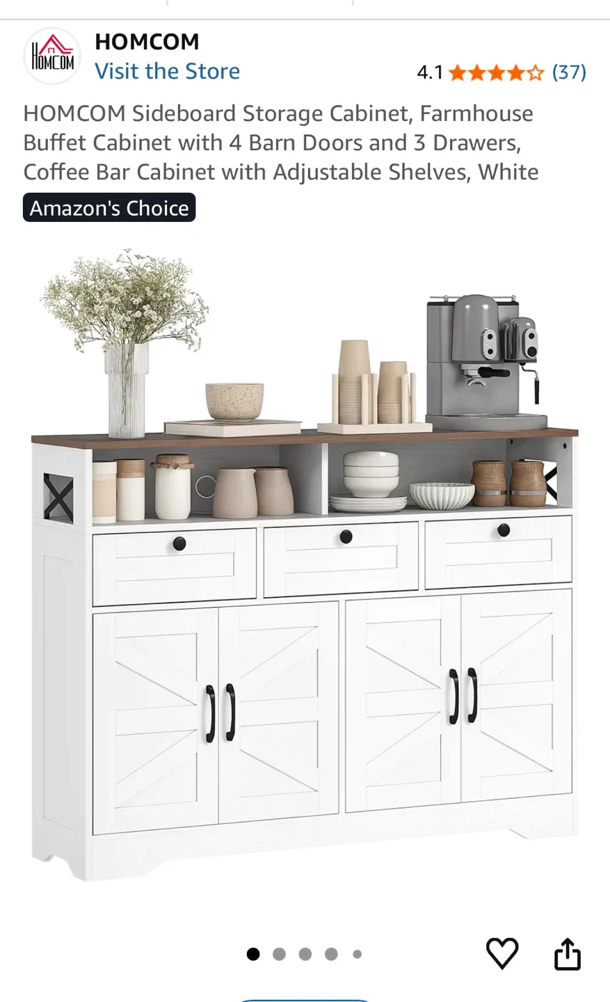 HOMCOM Sideboard Storage Cabinet