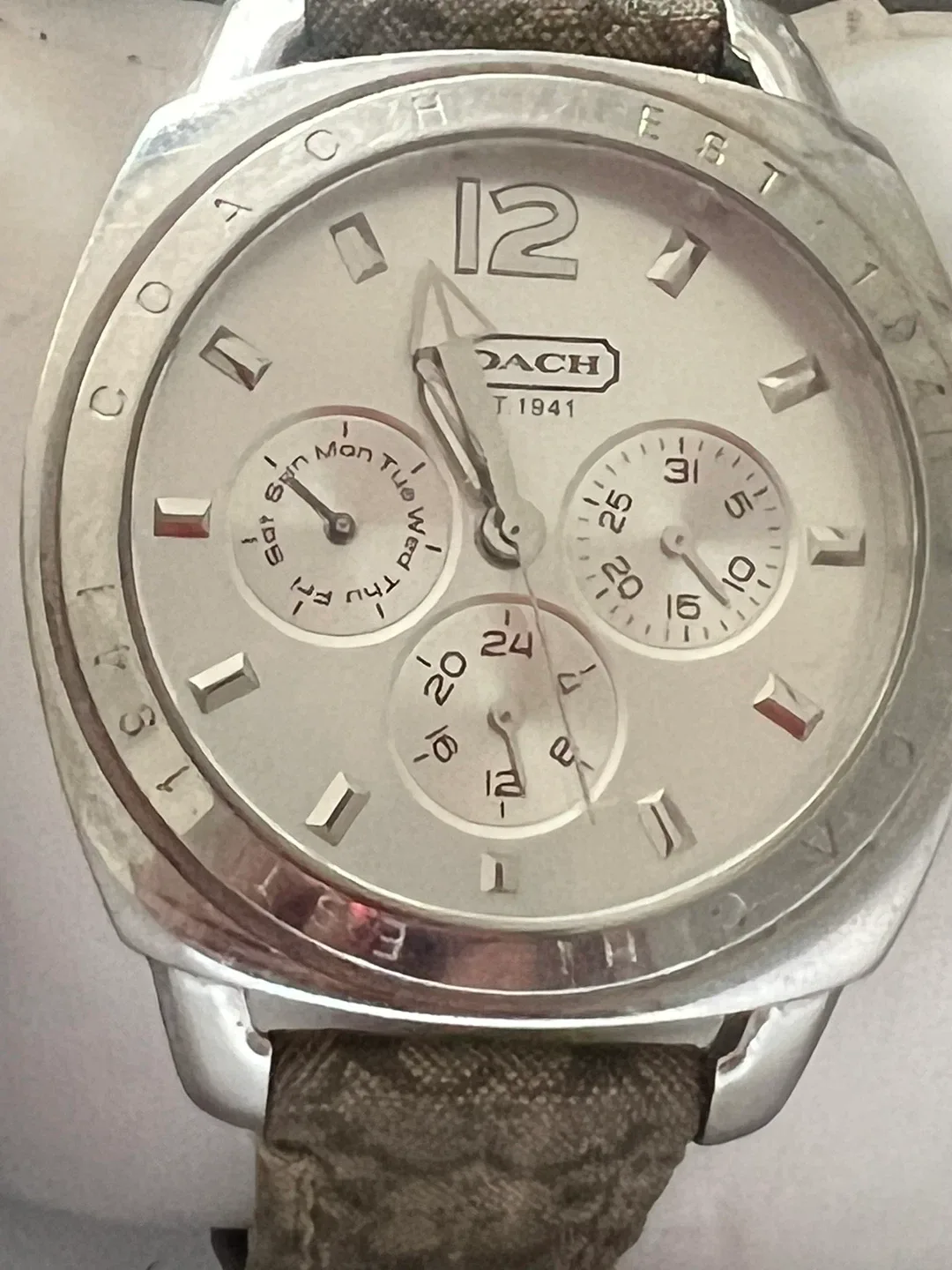 Coach Watch with Brown Band